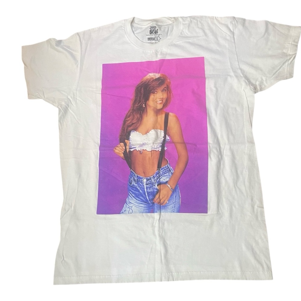 Vintage Saved by the Bell sitcom 90s White Tee L unisex